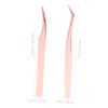 NOLITOY 4pcs Precision Lash Tweezers Set Stainless Steel Eyebrow Tweezers for Hair Makeup Tools Clips view 2