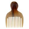 BAWHO Wide Tooth Natural Yak Horn Massage Comb Static Hair Loss Horn Comb 1Pcs view 1