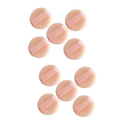 Mipcase 10pcs Mini Powder Flocking Puff Soft Velour Makeup Sponges for Loose Powder Application Reusable Beauty Tools for Foundation Concealer and Blush for Skin Types