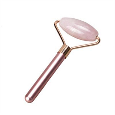 BAWHO Quartz Massager for Face Crystal Jade Rollers Skin Care for Cellulite Wrinkle Roller with Copper Handle 1Pcs (Color : 110x50mm)