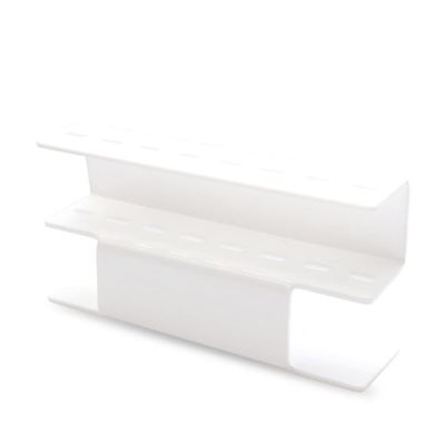 BBAUER 1PC Black Acrylic Tweezers Stand Holder 8 Holes Tweezers Display Storage Tweezers Shelf Holder for Eyelash Extensions Supplies Accessories Tools (Color : White)