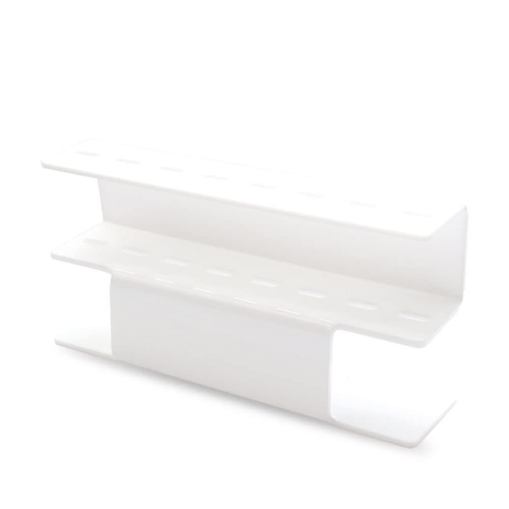 BBAUER 1PC Black Acrylic Tweezers Stand Holder 8 Holes Tweezers Display Storage Tweezers Shelf Holder for Eyelash Extensions Supplies Accessories Tools (Color : White)