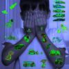 20 Sheets Glow In The Dark Temporary Tattoos For Kids Boys, Dinosaur Construction Truck Racing Car Outer Space Astronaut Fake Night Glitter Glowing Luminous Tattoo Stickers For Children Excavator view 4