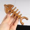 BAWHO Sandalwood Multifunctional Fishbone Massage Comb Hair Meridian Scraping Comb 1Pcs (Color : Wooden Comb) view 2