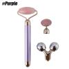 BAWHO 3 in 1 Powder Crystal Jade Stick Massage Stick Face Shaping Massage Eye Cream Stick 3D Roller Home Beauty Salon Stick 1Pcs (Color : Purple) view 2
