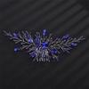 Bridal Rhinestones Hair Comb For Wedding Head Jewelry Crystal Women Handmade Accessories Blue view 1