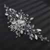 Bridal Rhinestones Hair Comb For Wedding Head Jewelry Crystal Women Handmade Accessories Blue view 2