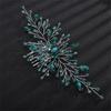 Bridal Rhinestones Hair Comb For Wedding Head Jewelry Crystal Women Handmade Accessories Blue view 3