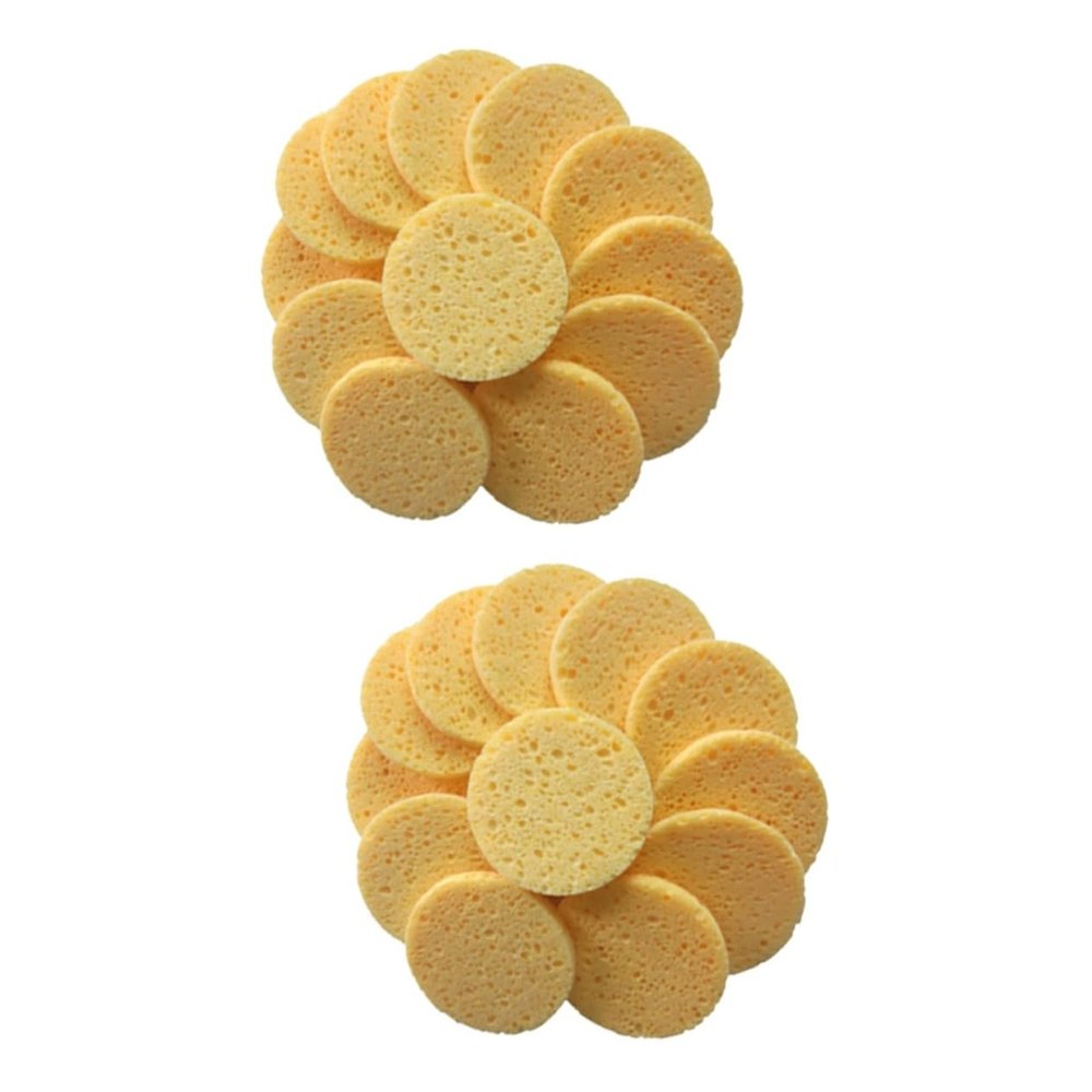 NOLITOY 40pcs Skin-Friendly Makeup Remover Pads Face Cleaning Sponge Cotton Rounds for Daily Use and Travel
