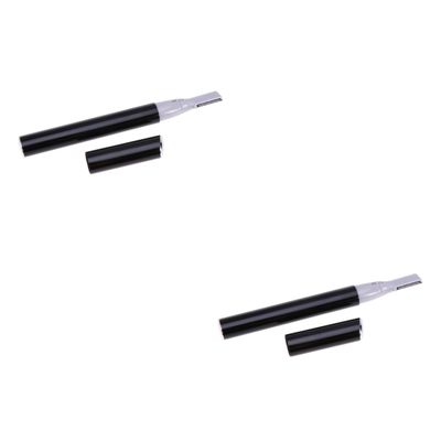 Housoutil 2pcs Trimmer Eyebrow Epilator for Women Face Eyebrow Trimmer for Women Electric Eyebrow Razor for Women Eyebrow Razor Trimmer for Women Eyebrow Shaver Eyebrow Razor Electric Black