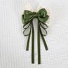 TTYAO REII Ribbon Bow Hairclips Green Bowknot Hair Barrettes Girls Side Hairpins Lolita Hair Accessories for Women Party (Green C) view 2