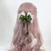 TTYAO REII Ribbon Bow Hairclips Green Bowknot Hair Barrettes Girls Side Hairpins Lolita Hair Accessories for Women Party (Green C) view 3