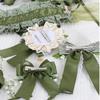 TTYAO REII Ribbon Bow Hairclips Green Bowknot Hair Barrettes Girls Side Hairpins Lolita Hair Accessories for Women Party (Green C) view 4