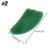 BAWHO Jade Rib Stick Face Scraping Eye Face Whole Body Rib Stick Beauty Jade Dark Green Crystal Plate for FaceBody Scraping Beauty 1Pcs (Color : 2) view 2