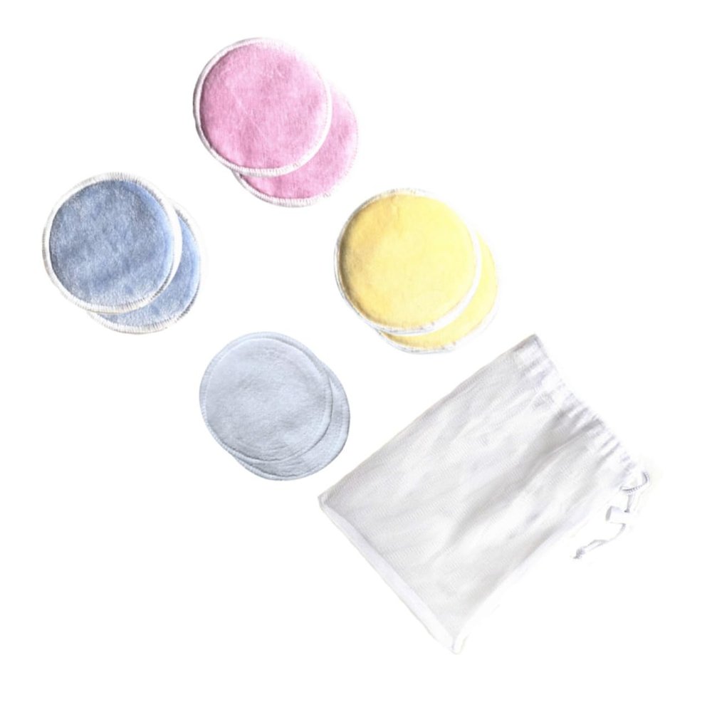 NOLITOY 8pcs Washable Facial Cotton Rounds Makeup Remover Pads Face Cleansing Pads Save Money Environment