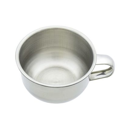 BBAUER 1PC Shaving Soap Bowl Stainless Steel Durable Shave Soap Cup with Handle Shaver Foam Tool Accessories Best for Man
