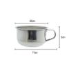 BBAUER 1PC Shaving Soap Bowl Stainless Steel Durable Shave Soap Cup with Handle Shaver Foam Tool Accessories Best for Man view 3