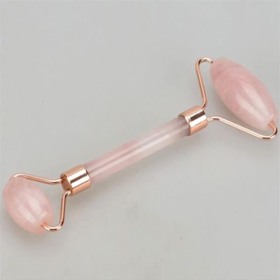 BAWHO Roller Massager Crystal Stone Jade Roller Guasha Skincare Wrinkle Removal Beauty Tool Dropshipping 1Pcs (Color : 1pcs Dual Roller)