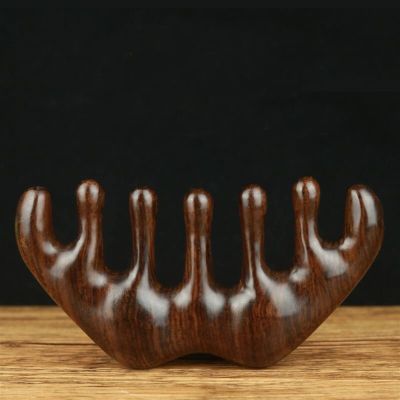 BAWHO Multifunctional Meridian Massage Head Health Comb Sandalwood Large Wide Tooth Comb 1Pcs (Color : Model H)