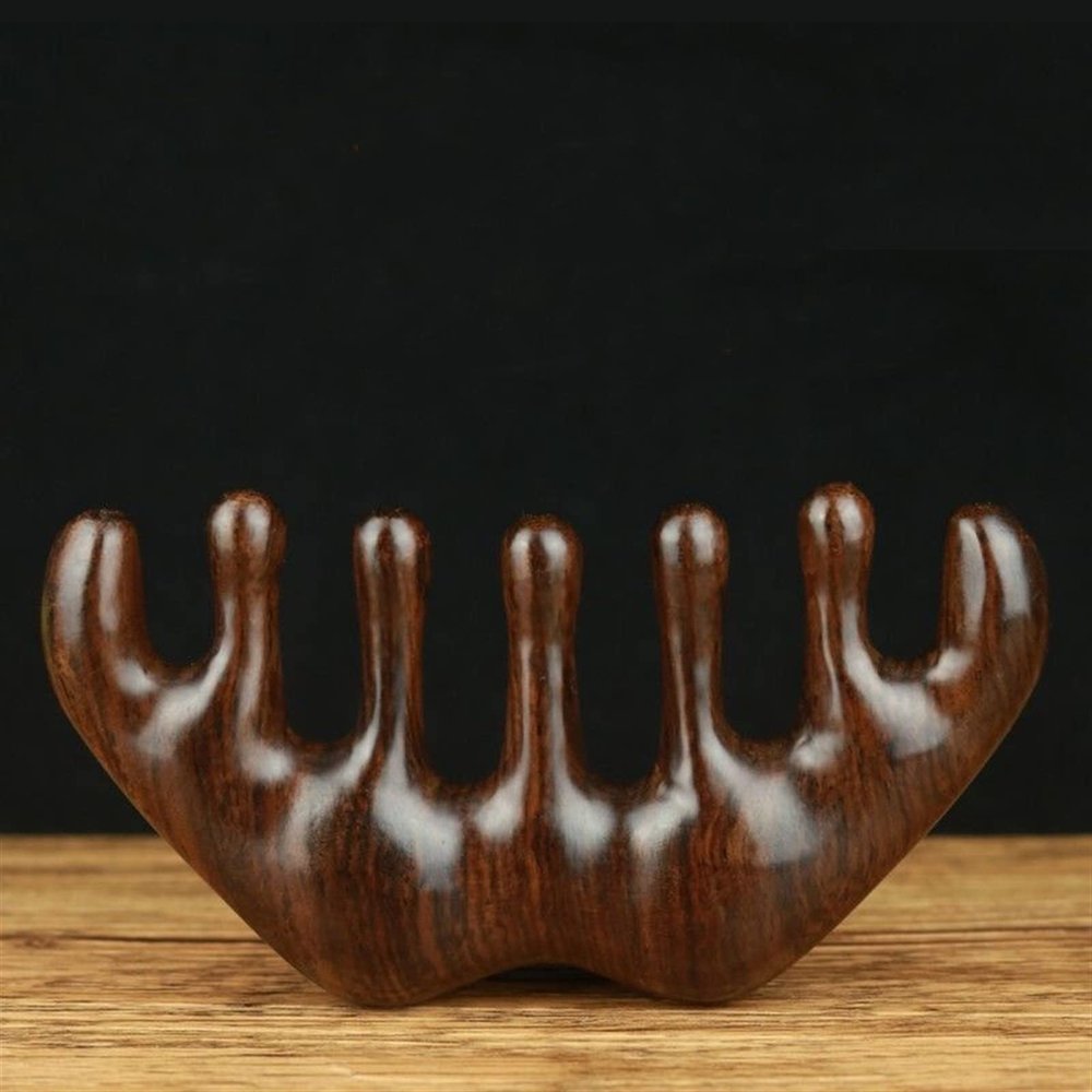 BAWHO Multifunctional Meridian Massage Head Health Comb Sandalwood Large Wide Tooth Comb 1Pcs (Color : Model H)