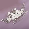 Bridal Hair Comb Rhinestones Wedding Handmade Headpiece Headdress Jewelry Accessories Purple view 1