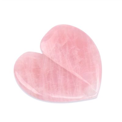 BAWHO Heart Shape Quartz Guasha Stone Natural Cool Scraper Tools for Face Neck Back Body Pressure 1Pcs