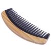 BAWHO Horn and Green Sandalwood Comb Stitching Massage Head Household Static Comb 1Pcs view 1