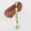 MOBYAT Face Jade Roller Green Massager Crystal Wrinkle Cellulite Pure Copper Stand for Face 1Pcs view 4
