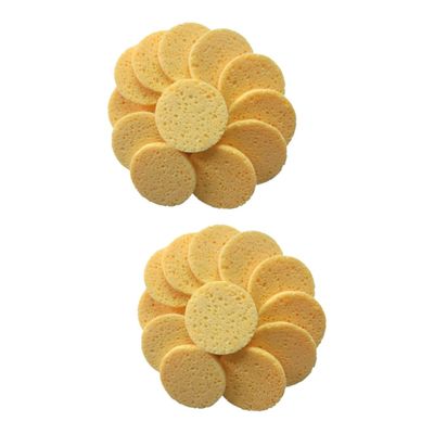 NOLITOY 40pcs Skin-friendly Makeup Remover Pads Round Cleansing Sponge for Gentle Skin Exfoliation and Makeup Removal for Types