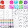 Body Glitter Face Glitter Gel with Self Adhesive Face Heart Star Stickers view 1