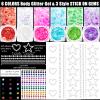 Body Glitter Face Glitter Gel with Self Adhesive Face Heart Star Stickers view 2