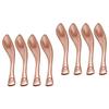 Housoutil 8 Pcs Face Cream Scoop Eye Cream Scoop Spoons Silverware Containers with Lids Accessories Palettes Mini Spoons Makeup Spatula Lash Extension Kit Rose Gold Metal view 1