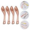 Housoutil 8 Pcs Face Cream Scoop Eye Cream Scoop Spoons Silverware Containers with Lids Accessories Palettes Mini Spoons Makeup Spatula Lash Extension Kit Rose Gold Metal view 3