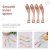 Housoutil 8 Pcs Face Cream Scoop Eye Cream Scoop Spoons Silverware Containers with Lids Accessories Palettes Mini Spoons Makeup Spatula Lash Extension Kit Rose Gold Metal view 4