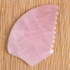 BAWHO Natural Stone Lifting Tool Rose Quartz Sawtooth Gua Sha Scraper Face Beauty Body Scraping Muscle Relaxation Massage Board 1Pcs view 1