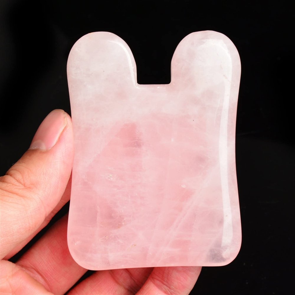 BAWHO Face Massager Gua Sha Rose Quartz Jade Guasha Stone for Chin Neck Face Lifting Wrinkle Remover Skin Detox Beauty Care 1Pcs (Color : U)