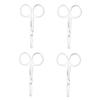 HAKIDZEL 4pcs Facial Grooming Scissors Set for Nose Hair Eyebrow Beard Trimming Stainless Steel Rounded Tip Scissors for Men Women Ergonomic view 1