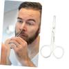 HAKIDZEL 4pcs Facial Grooming Scissors Set for Nose Hair Eyebrow Beard Trimming Stainless Steel Rounded Tip Scissors for Men Women Ergonomic view 2