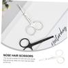 HAKIDZEL 4pcs Facial Grooming Scissors Set for Nose Hair Eyebrow Beard Trimming Stainless Steel Rounded Tip Scissors for Men Women Ergonomic view 4