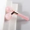 BAWHO 3D Rose Quartz Face Roller Natural Jade Stone Beauty Massage Tool Face Thin Lift Remove Wrinkles Spa Relax Face Massager 1Pcs view 3