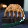 BAWHO Sandalwood Massage Comb Head Meridian Comb Single-sided Carving Wide-tooth Round Teeth Thick-tooth Thickened Whole Wood Comb 1Pcs view 2