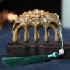 BAWHO Sandalwood Massage Comb Head Meridian Comb Single-sided Carving Wide-tooth Round Teeth Thick-tooth Thickened Whole Wood Comb 1Pcs view 3
