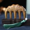 BAWHO Sandalwood Massage Comb Head Meridian Comb Single-sided Carving Wide-tooth Round Teeth Thick-tooth Thickened Whole Wood Comb 1Pcs view 4