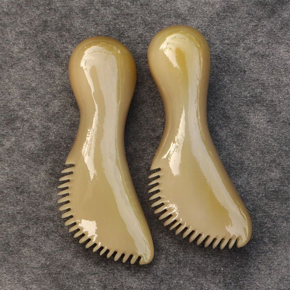 BAWHO Sawtooth Horn Gua Sha Scraper Lifting Skin Beauty Tool Wrinkle Remover Traditional Acupuncture Therapy Stick 1Pcs