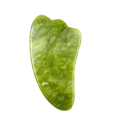 BAWHO Jade Stone Gua Sha Scraper Massage Board Face Massager Natural Gouache Healing Stone for Skin Lifting Detox Beauty Care 1Pcs (Color : Double Open)