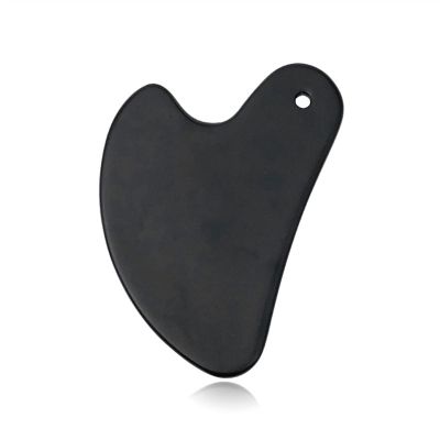 BAWHO Gouache Massage Gua Sha Tool Face Lift Anti-Aging Skin Tightening Cooling Metal Contour Reduce Puffiness 1Pcs (Color : Black)