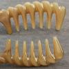 BAWHO 20cm White Buffalo Horn Massage Comb Carved Wide Teeth Head Meridian Scraping Scalp Gua Sha Massage Anti-Static Hair Smooth Comb 1Pcs view 2