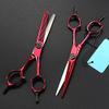 SKipdr Barber Scissors Hair Cutting Scissors, 6 Inch Professional 440c 9cr Wine Red Cut Hair Scissors Cutting Barber Haircut Thinning Shears Hairdressing Scissors Set, Q view 2