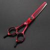 SKipdr Barber Scissors Hair Cutting Scissors, 6 Inch Professional 440c 9cr Wine Red Cut Hair Scissors Cutting Barber Haircut Thinning Shears Hairdressing Scissors Set, Q view 3
