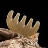 BAWHO Natural Yak Horn Wide Tooth Comb Head Meridian Scalp Massage Comb Eye Skin Care Acupuncture Gua Sha Spa Beauty Tool 1Pcs view 1